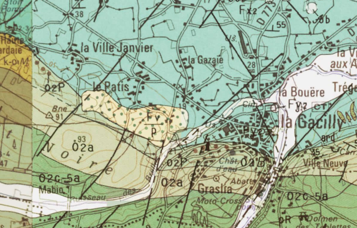 Carte geologie - La Gacilly